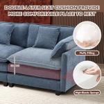 Ihanherry 146" U-Shaped Modular Sofa with Ottomans