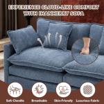 Ihanherry 146" U-Shaped Modular Sofa with Ottomans