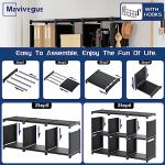 Mavivegue 18-Cube Large DIY Bookcase - Black