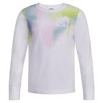 Adidas Girls Long Sleeve Tee, White, Size 5