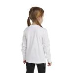 Adidas Girls Long Sleeve Tee, White, Size 5