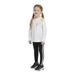 Adidas Girls Long Sleeve Tee, White, Size 5
