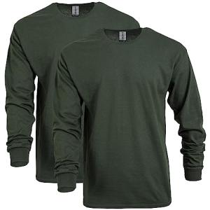Gildan Men's Heavy Cotton Long Sleeve T-Shirt 2-Pack