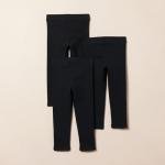3-Pack Black Leggings for Girls, X-Small