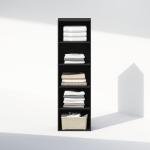Furinno 5-Tier Open Shelf Closet Organizer, Blackwood