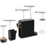 Rinkos Black Espresso Machine for Nespresso Pods