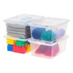 IRIS USA 4-Pack Clear Storage Bins with Lids