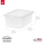 IRIS USA 4-Pack Clear Storage Bins with Lids