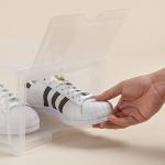 IRIS USA Stackable Clear Shoe Storage Boxes, 4-Pack