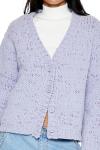 Forever 21 Women's Purple Marled Cardigan Sweater