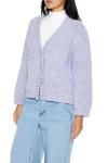 Forever 21 Women's Purple Marled Cardigan Sweater