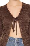 Forever 21 Women's Fuzzy Knit Cardigan Sweater