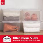IRIS USA 4-Pack Clear Storage Bins with Lids