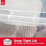 IRIS USA 4-Pack Clear Storage Bins with Lids
