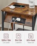 VASAGLE Set of 2 Charging End Tables