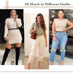 XZQTIVE 3 Pack Women's Leather Belts with Buckles