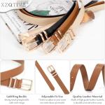 XZQTIVE 3 Pack Women's Leather Belts with Buckles