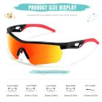 Kids Polarized Sports Sunglasses for Baseball and Cycling