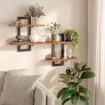 HOOBRO 15 Inch Rustic Floating Shelf Set of 2