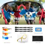 Kids Polarized Sports Sunglasses for Baseball and Cycling