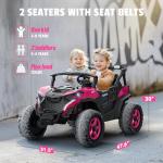 ARBELI 24V Pink 2-Seater Ride-On Car for Kids