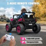 ARBELI 24V Pink 2-Seater Ride-On Car for Kids