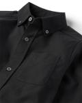 Boys' Long Sleeve Black Oxford Shirt, Large