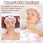 Soft Pink Spa Headband for Makeup and Skincare