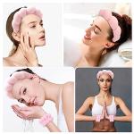 Soft Pink Spa Headband for Makeup and Skincare