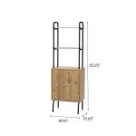 IRIS USA Rustic Industrial Storage Cabinet with Shelves