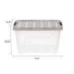 IRIS USA 5 Pack 32 Quart Clear Storage Boxes