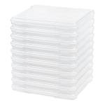 IRIS USA 6 Quart Clear Storage Bins with Lids