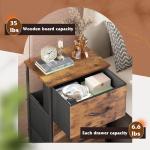 WLIVE 3-Drawer Fabric Dresser with Organizer Top