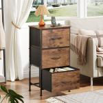 WLIVE 3-Drawer Fabric Dresser with Organizer Top