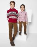 Boys' Christmas Fairisle Shawl Neck Sweater