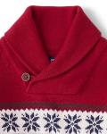 Boys' Christmas Fairisle Shawl Neck Sweater