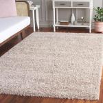 Beige 3' x 5' Non-Shedding Shag Rug