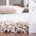 Beige 3' x 5' Non-Shedding Shag Rug