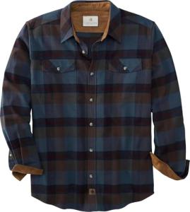 Men's Flannel Shirt - Cobalt Carbon Plaid