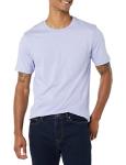 Men's Cotton Crewneck T-Shirts 2-Pack, Washed Blue/Lavender