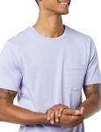 Men's Cotton Crewneck T-Shirts 2-Pack, Washed Blue/Lavender