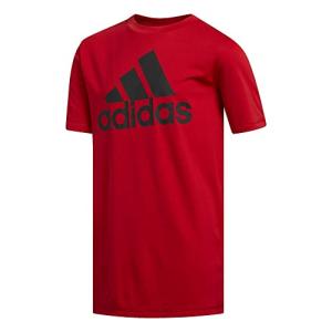 adidas Boys' AEROREADY Performance Logo Tee, Scarlet
