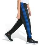 adidas Boys Black & Blue 3-Stripe Joggers