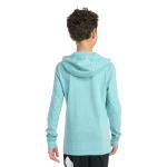 Adidas Boys Long Sleeve Hooded Tee - Powder Teal