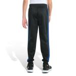 adidas Boys Black & Blue 3-Stripe Joggers
