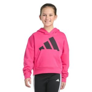adidas Girls Colorblock Pink Hooded Sweatshirt