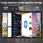 Android 14 Tablet 10.1” with Keyboard & Mouse