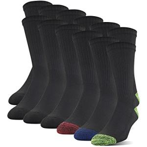 Gildan Men's Assorted Half Cushion Crew Socks, 12-Pack