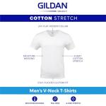 Gildan Men's Arctic White V-Neck T-Shirt 3-Pack