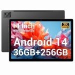 POWMUS 14" Android Tablet with 256GB Storage
